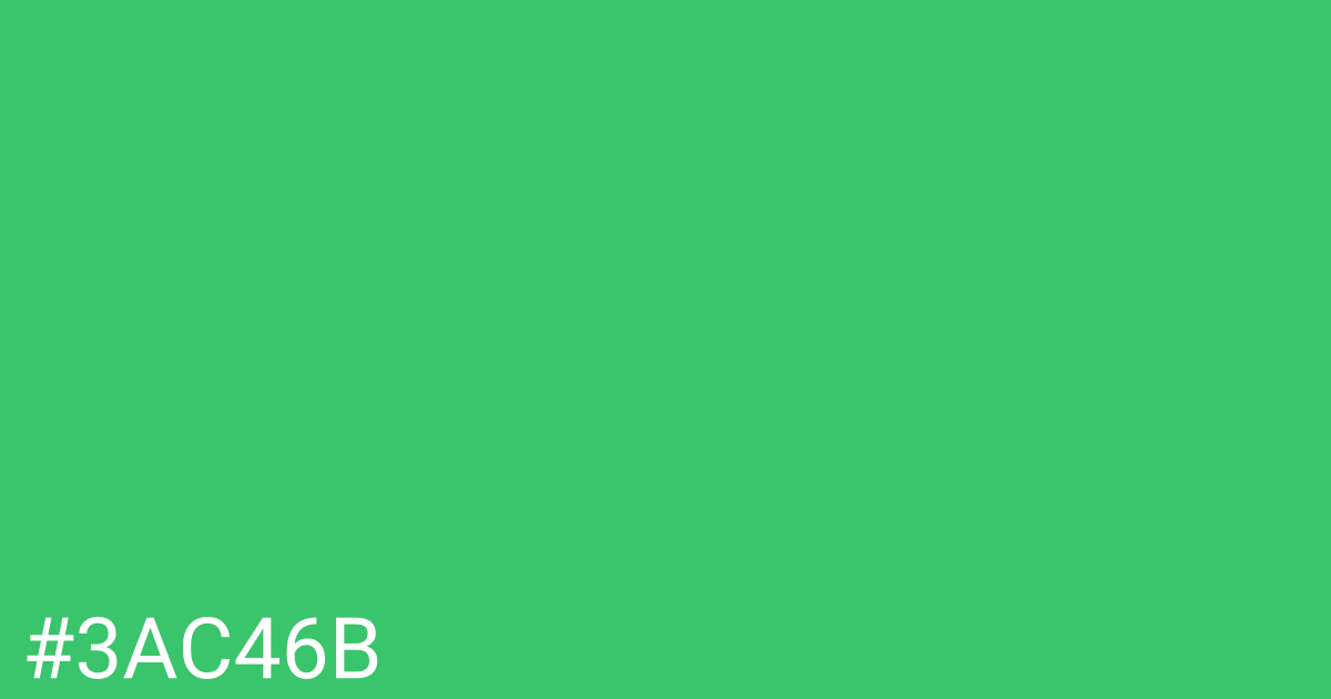 Hex color #3ac46b graphic