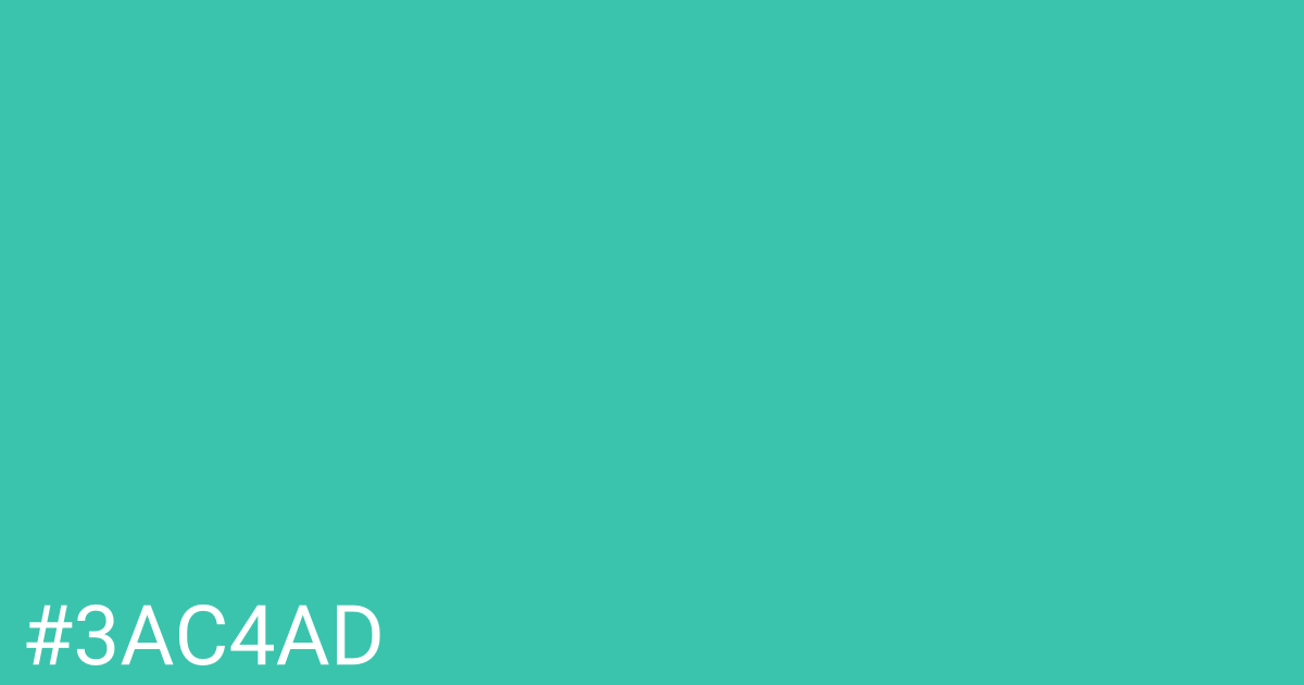 Hex color #3ac4ad graphic
