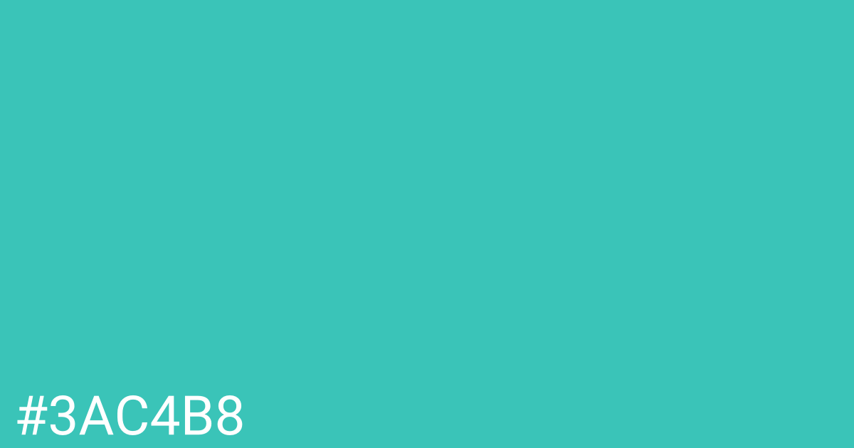 Hex color #3ac4b8 graphic