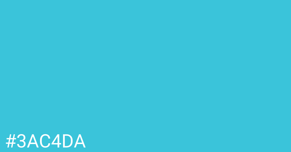 Hex color #3ac4da graphic
