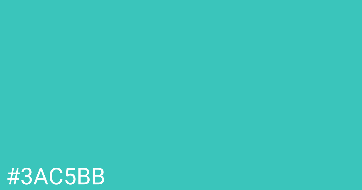 Hex color #3ac5bb graphic