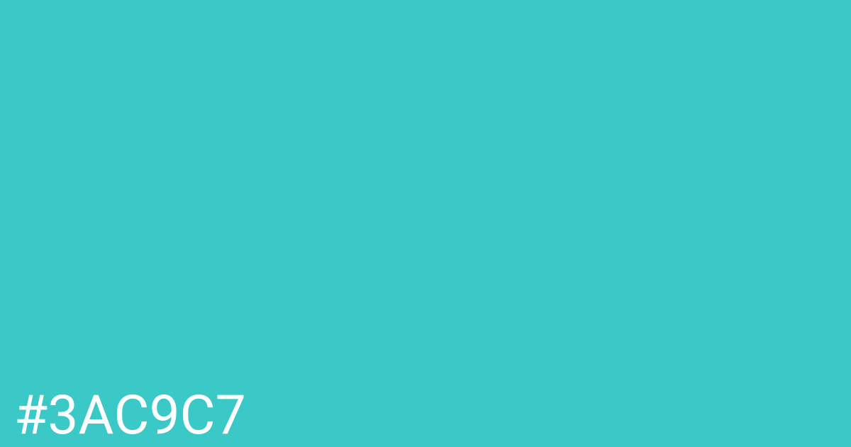 Hex color #3ac9c7 graphic