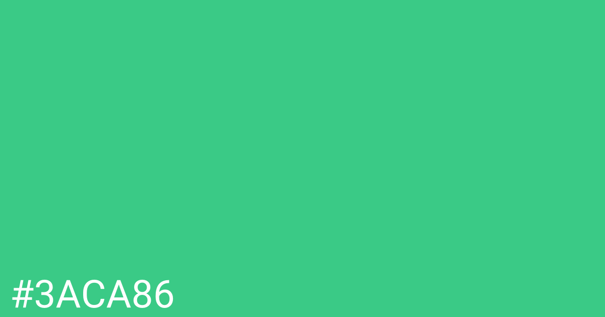 Hex color #3aca86 graphic