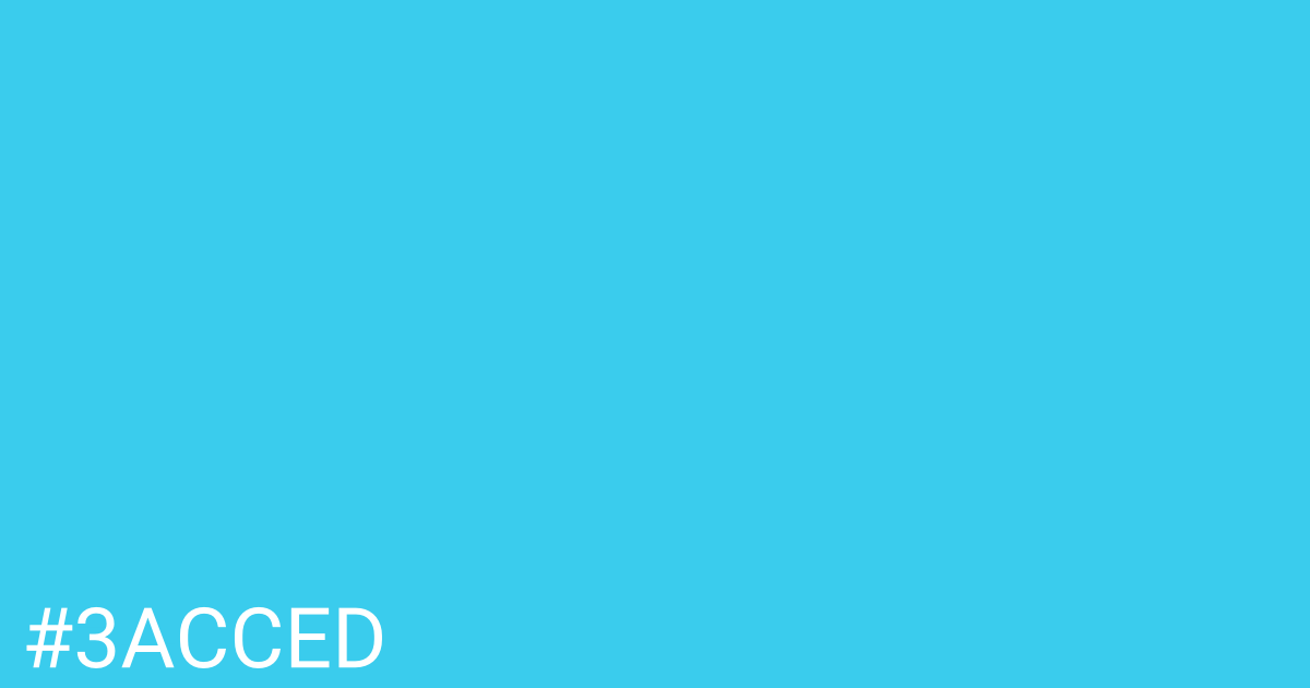 Hex color #3acced graphic
