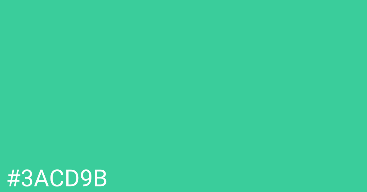 Hex color #3acd9b graphic
