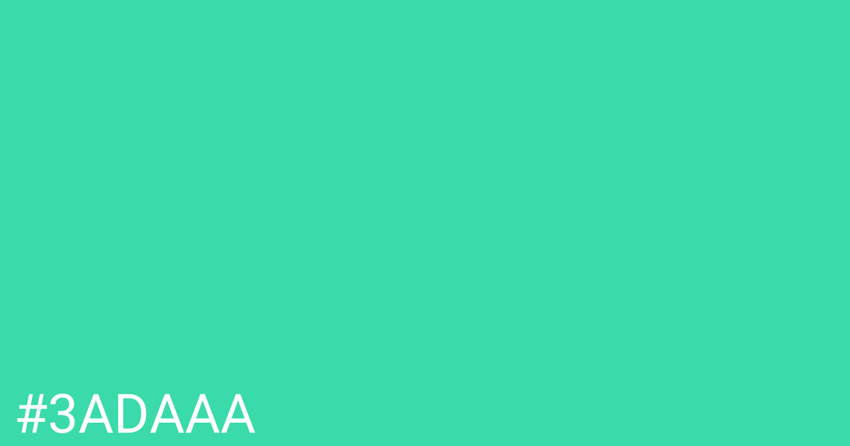 Hex color #3adaaa graphic