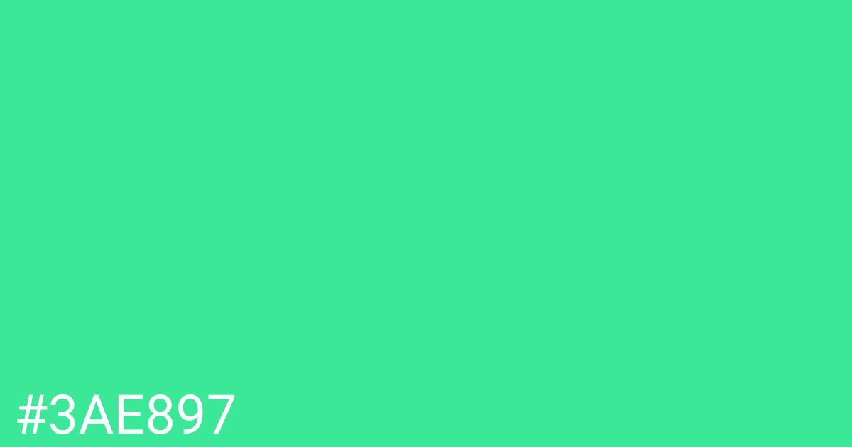 Hex color #3ae897 graphic