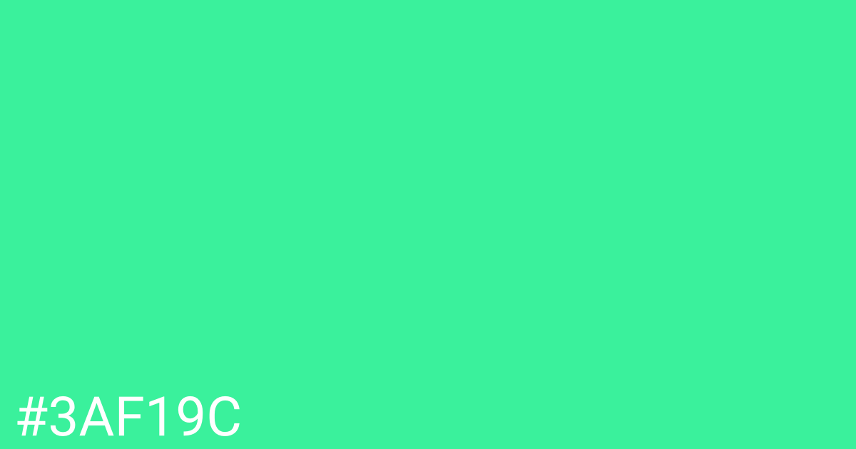 Hex color #3af19c graphic