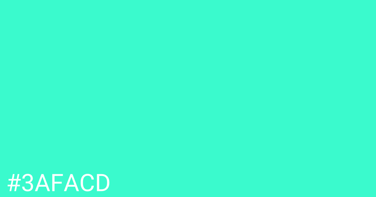 Hex color #3afacd graphic