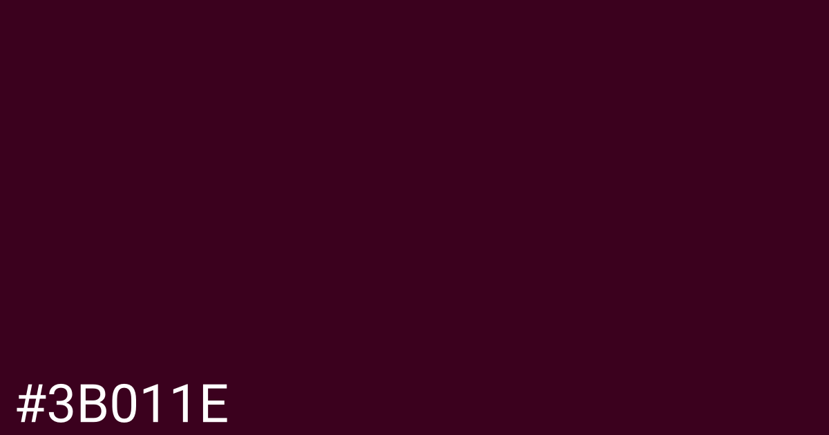 Hex color #3b011e graphic
