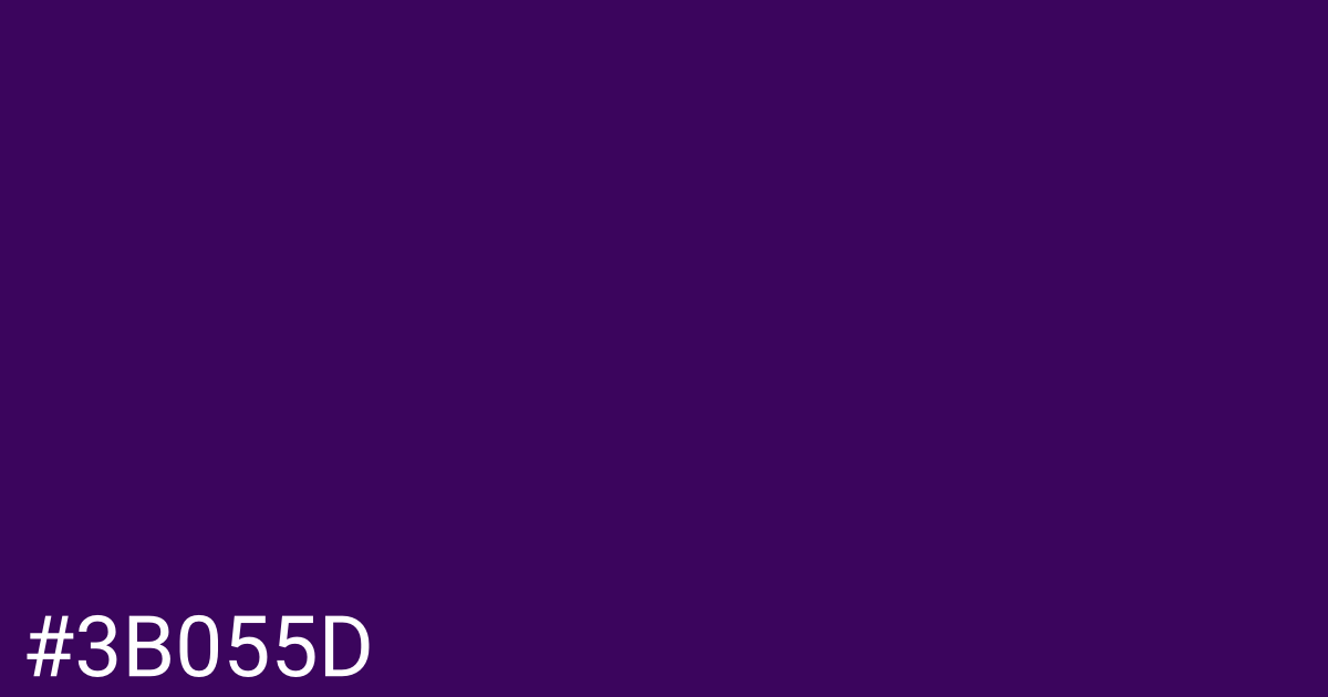 Hex color #3b055d graphic