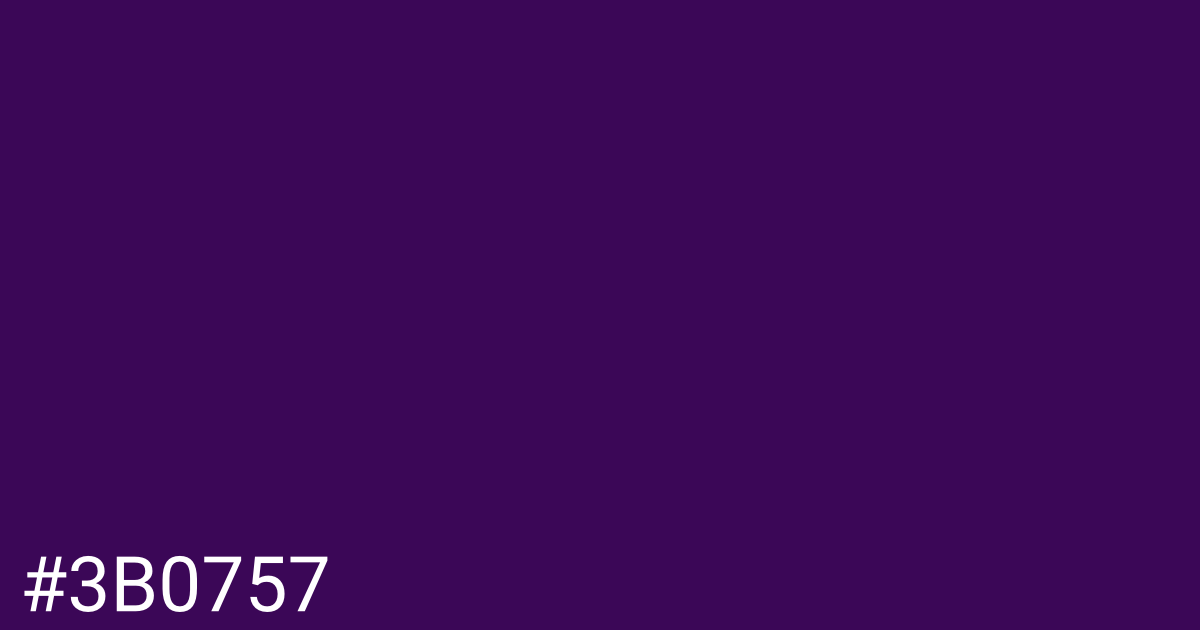 Hex color #3b0757 graphic