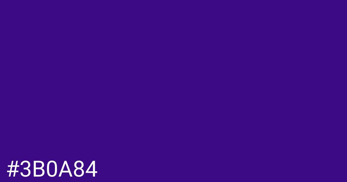 Hex color #3b0a84 graphic