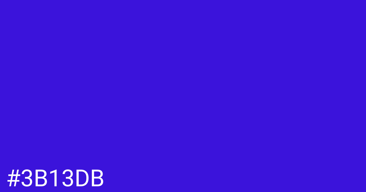 Hex color #3b13db graphic