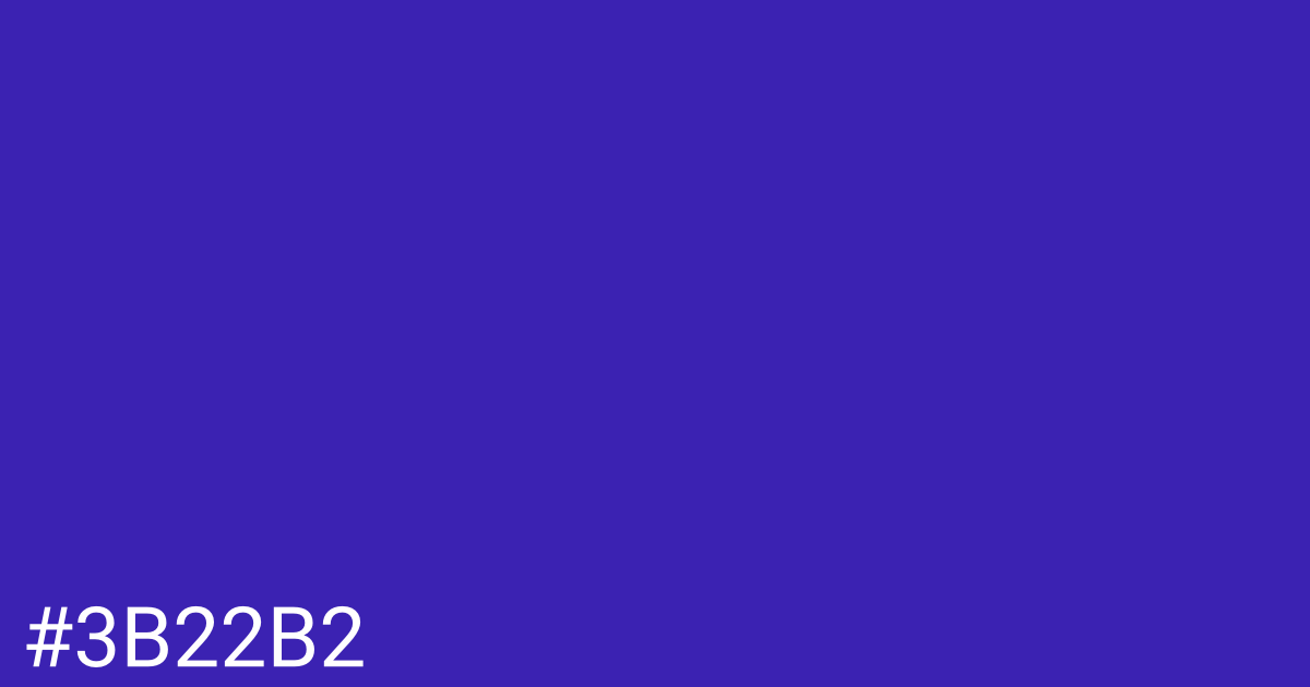 Hex color #3b22b2 graphic