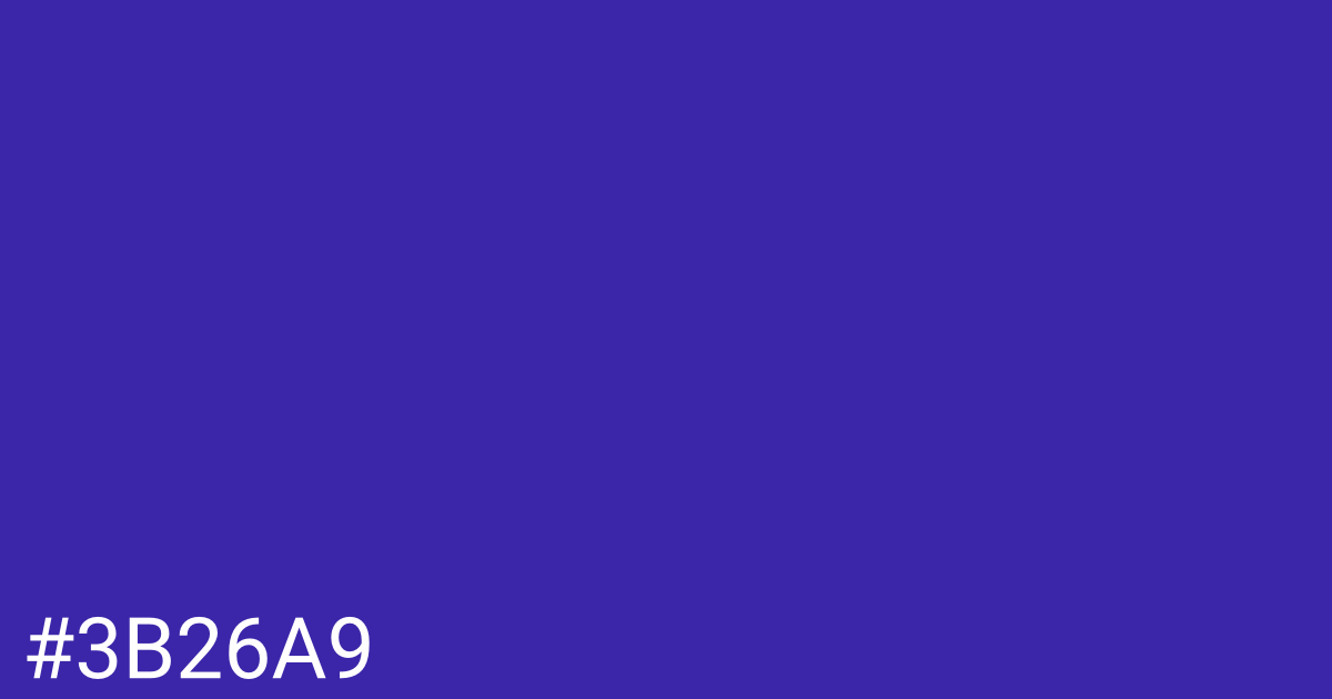 Hex color #3b26a9 graphic