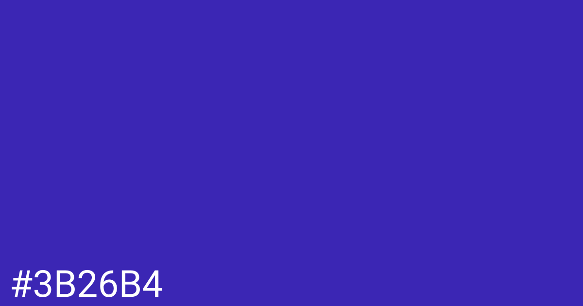 Hex color #3b26b4 graphic