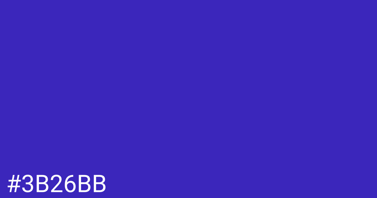 Hex color #3b26bb graphic