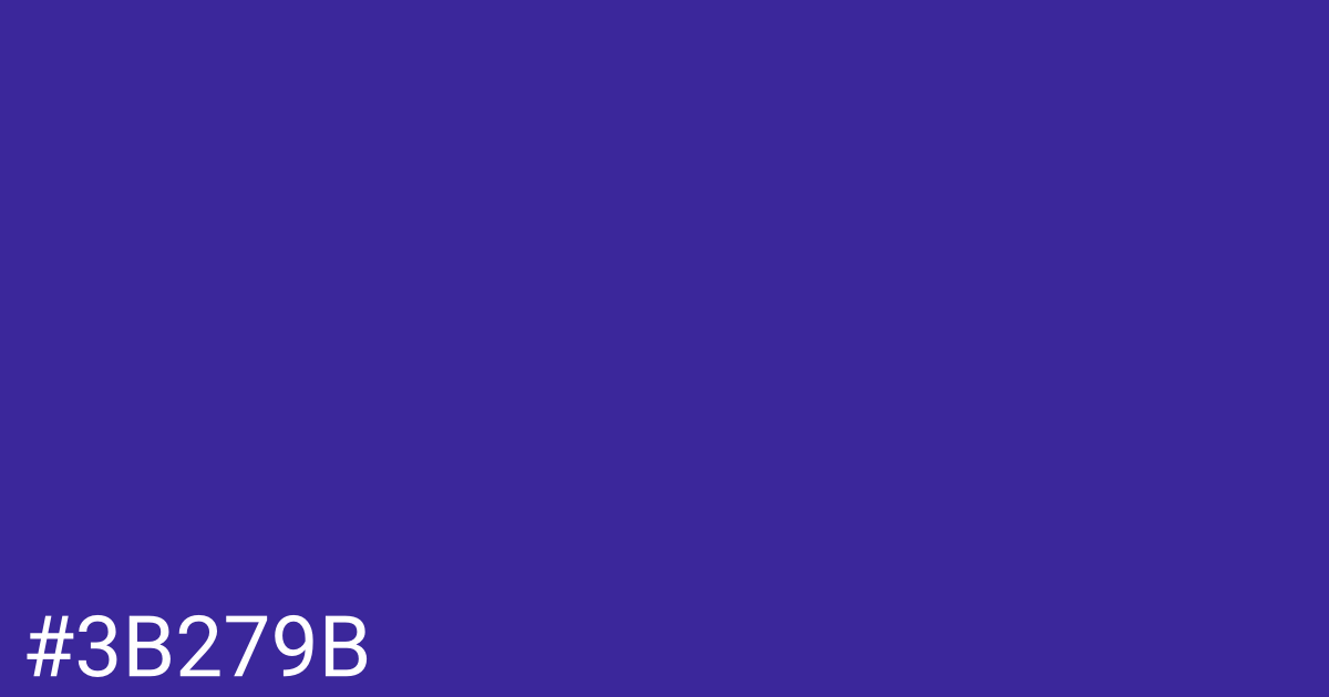 Hex color #3b279b graphic