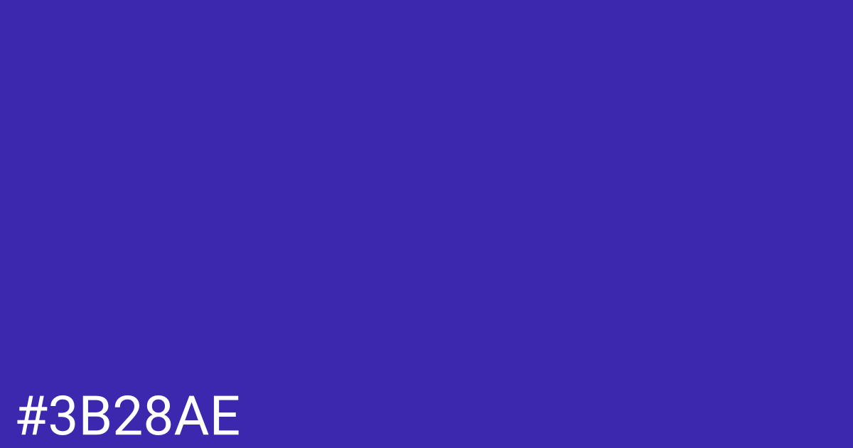 Hex color #3b28ae graphic