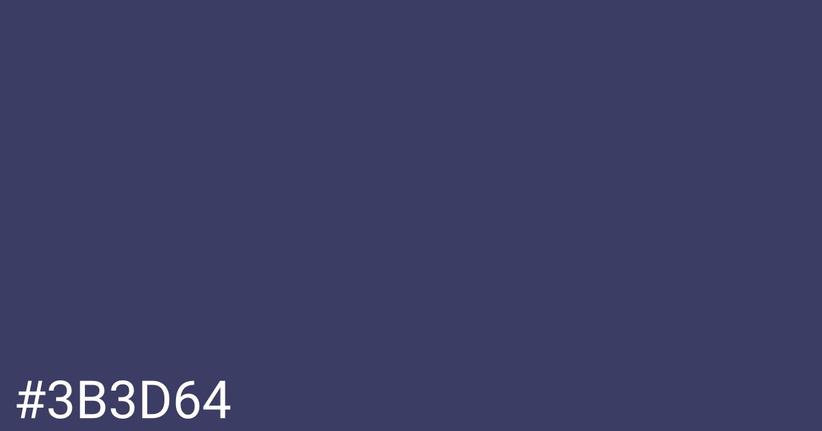 Hex color #3b3d64 graphic