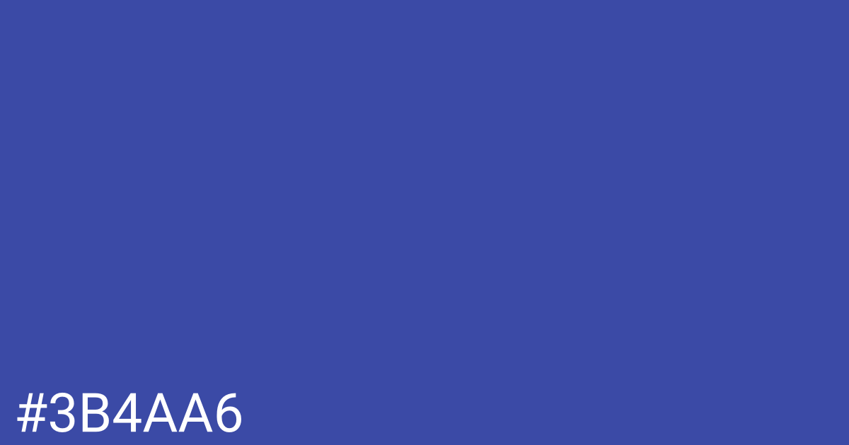 Hex color #3b4aa6 graphic