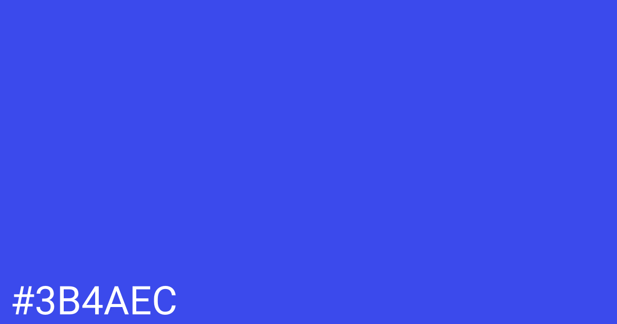 Hex color #3b4aec graphic