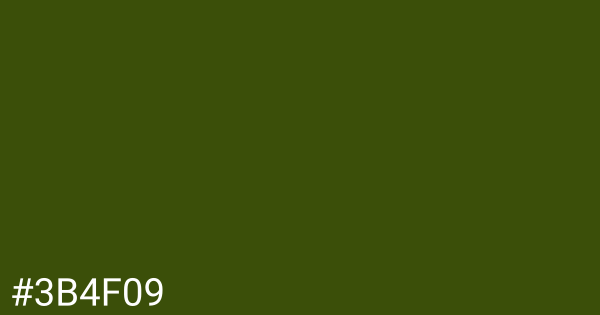 Hex color #3b4f09 graphic