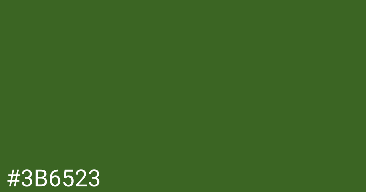 Hex color #3b6523 graphic