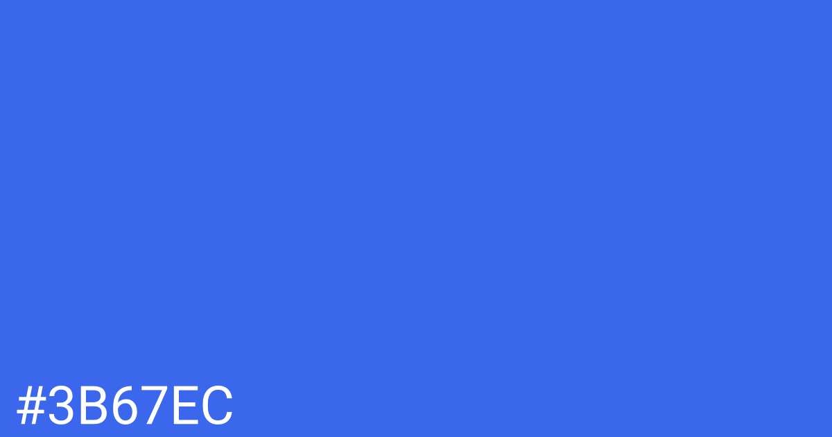 Hex color #3b67ec graphic