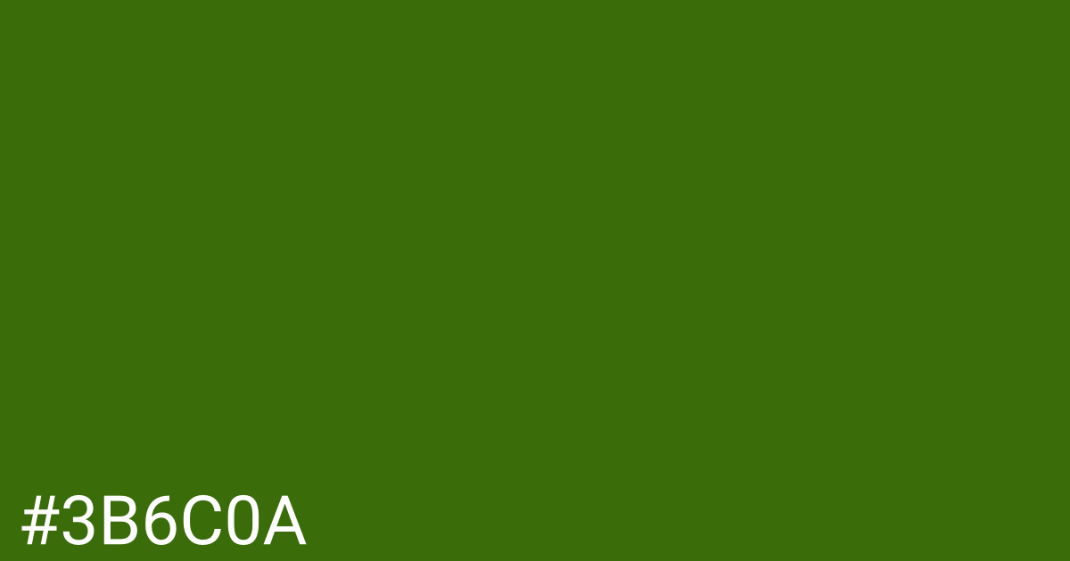 Hex color #3b6c0a graphic