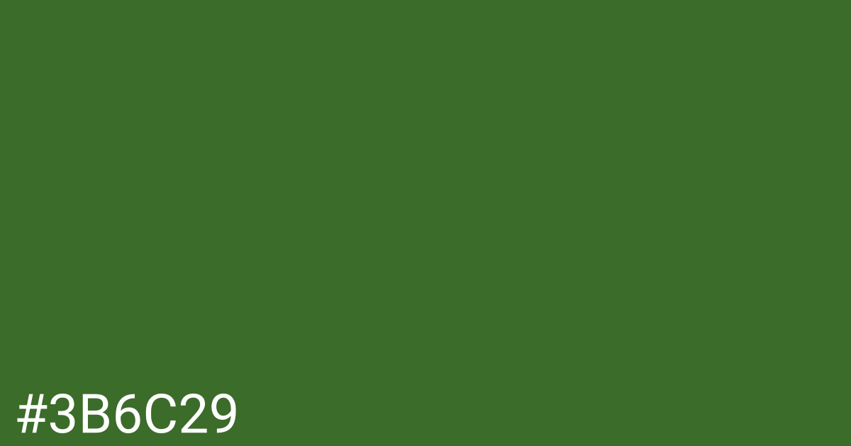 Hex color #3b6c29 graphic