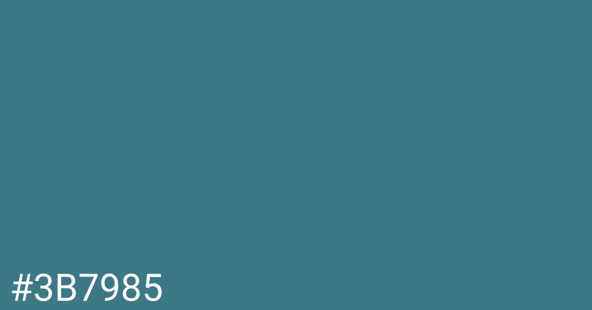 Hex color #3b7985 graphic