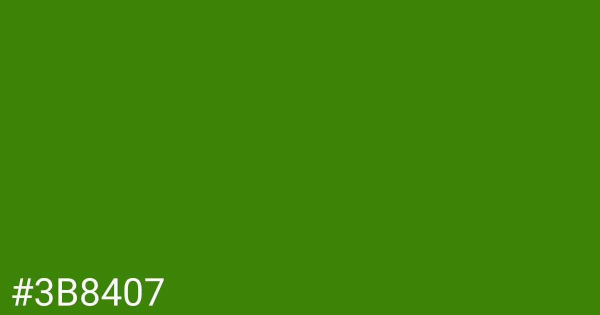 Hex color #3b8407 graphic