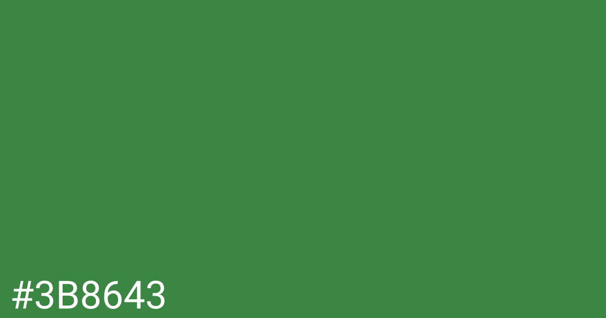 Hex color #3b8643 graphic