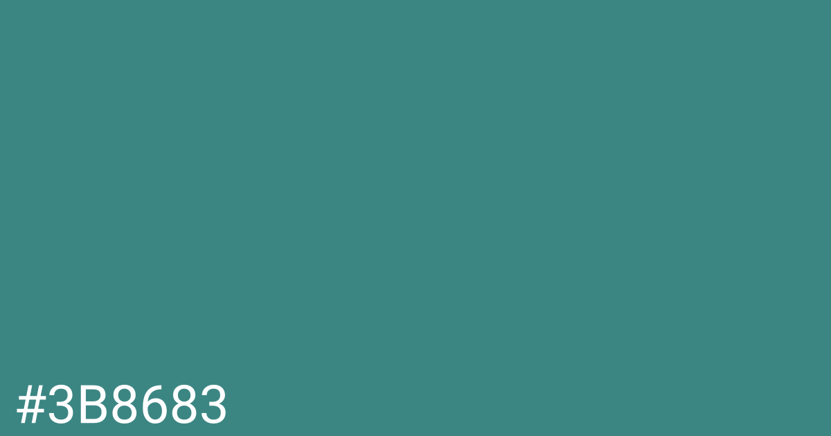 Hex color #3b8683 graphic