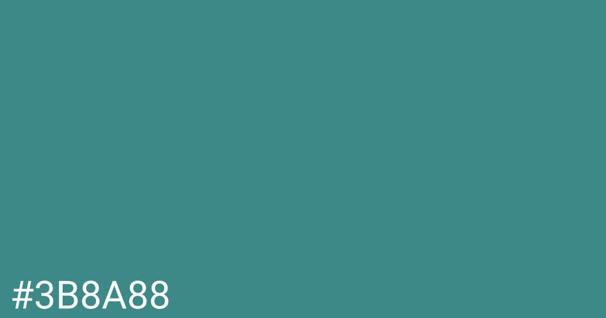 Hex color #3b8a88 graphic