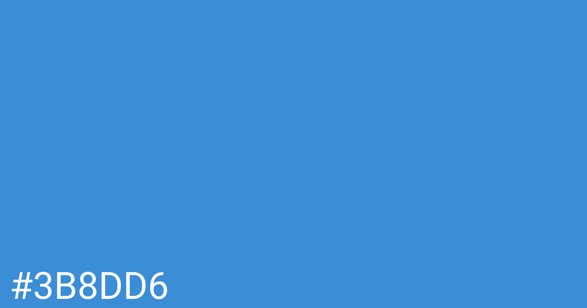 Hex color #3b8dd6 graphic