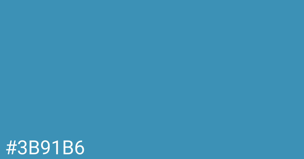 Hex color #3b91b6 graphic