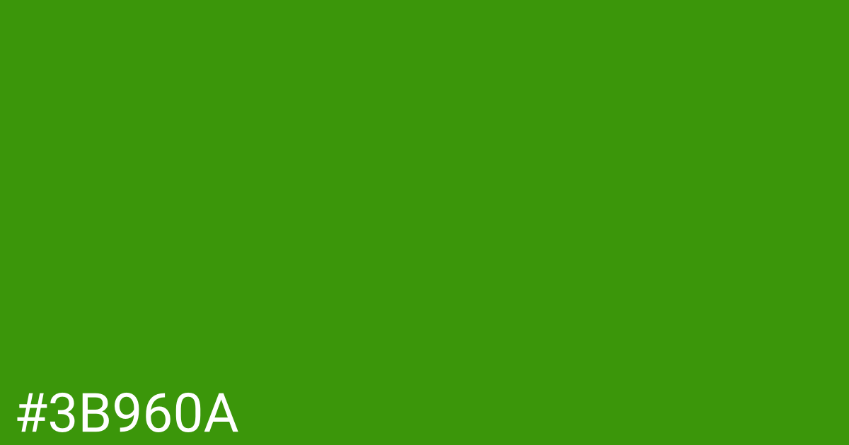 Hex color #3b960a graphic
