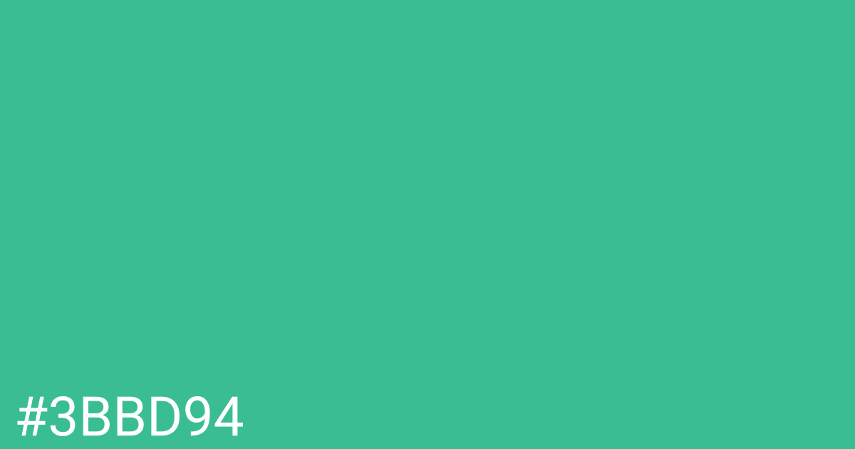 Hex color #3bbd94 graphic