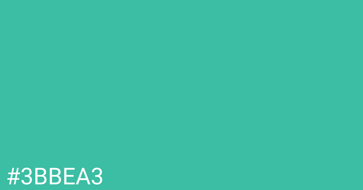 Hex color #3bbea3 graphic