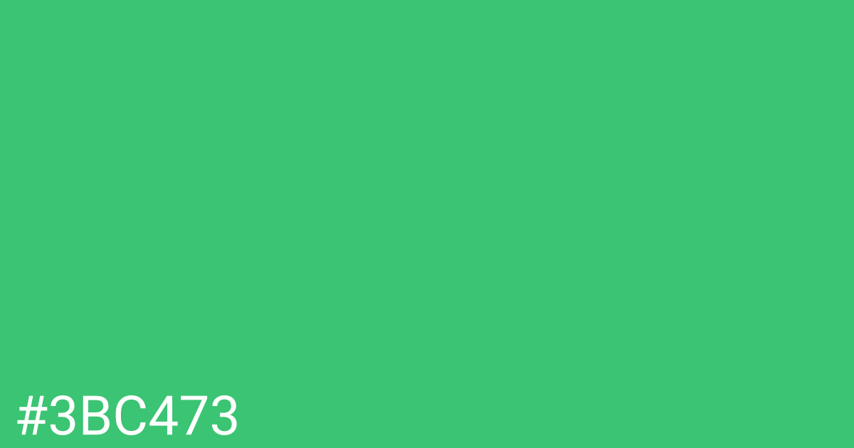 Hex color #3bc473 graphic