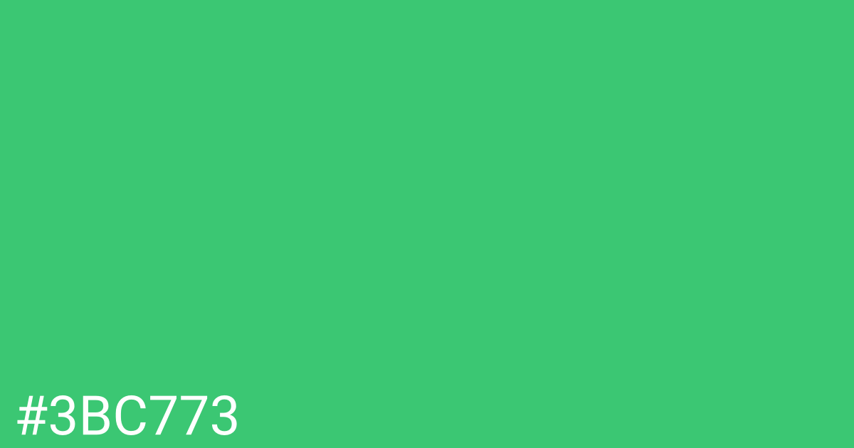 Hex color #3bc773 graphic