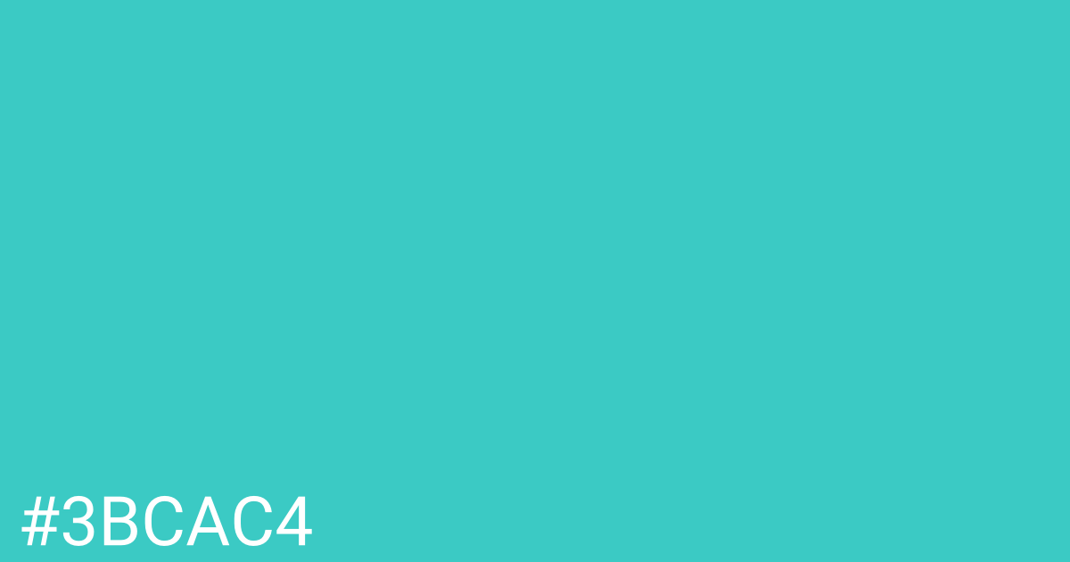Hex color #3bcac4 graphic