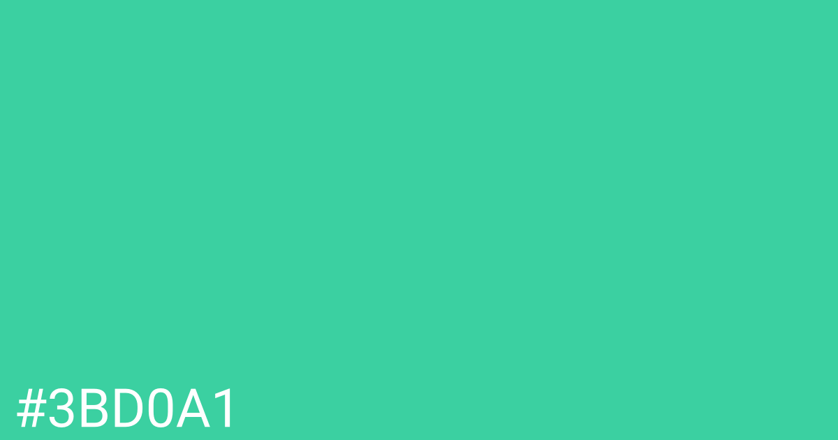 Hex color #3bd0a1 graphic
