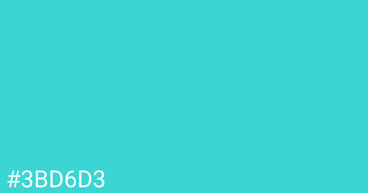 Hex color #3bd6d3 graphic