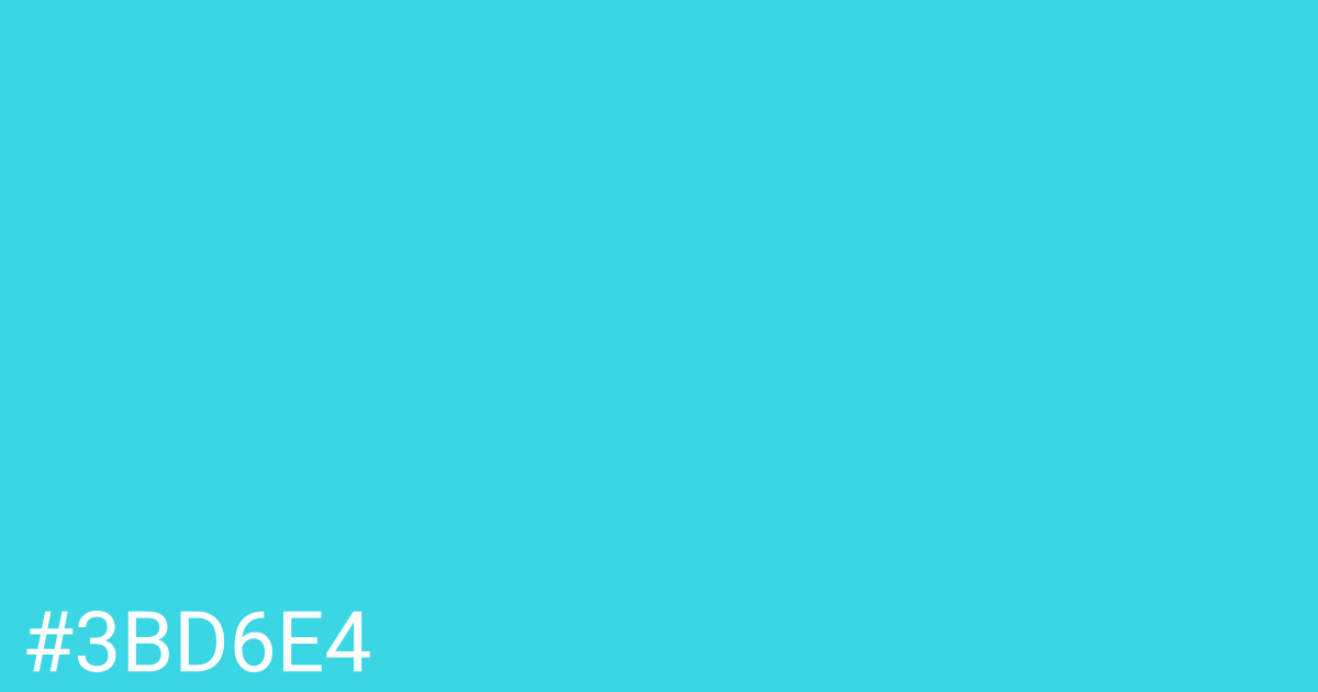 Hex color #3bd6e4 graphic