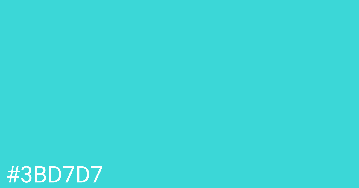 Hex color #3bd7d7 graphic