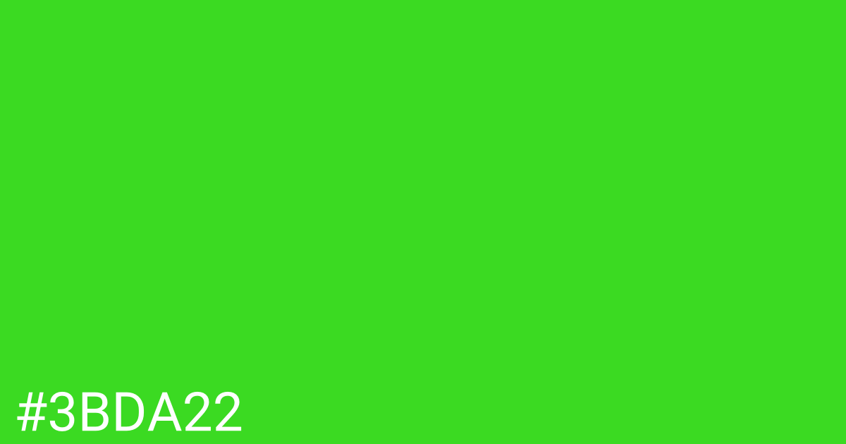 Hex color #3bda22 graphic